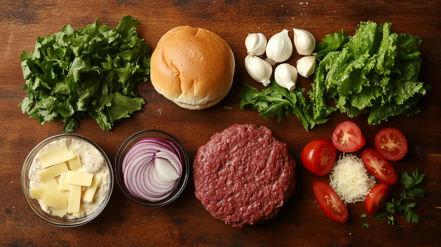 Garlic Parmesan Cheeseburger ingredients